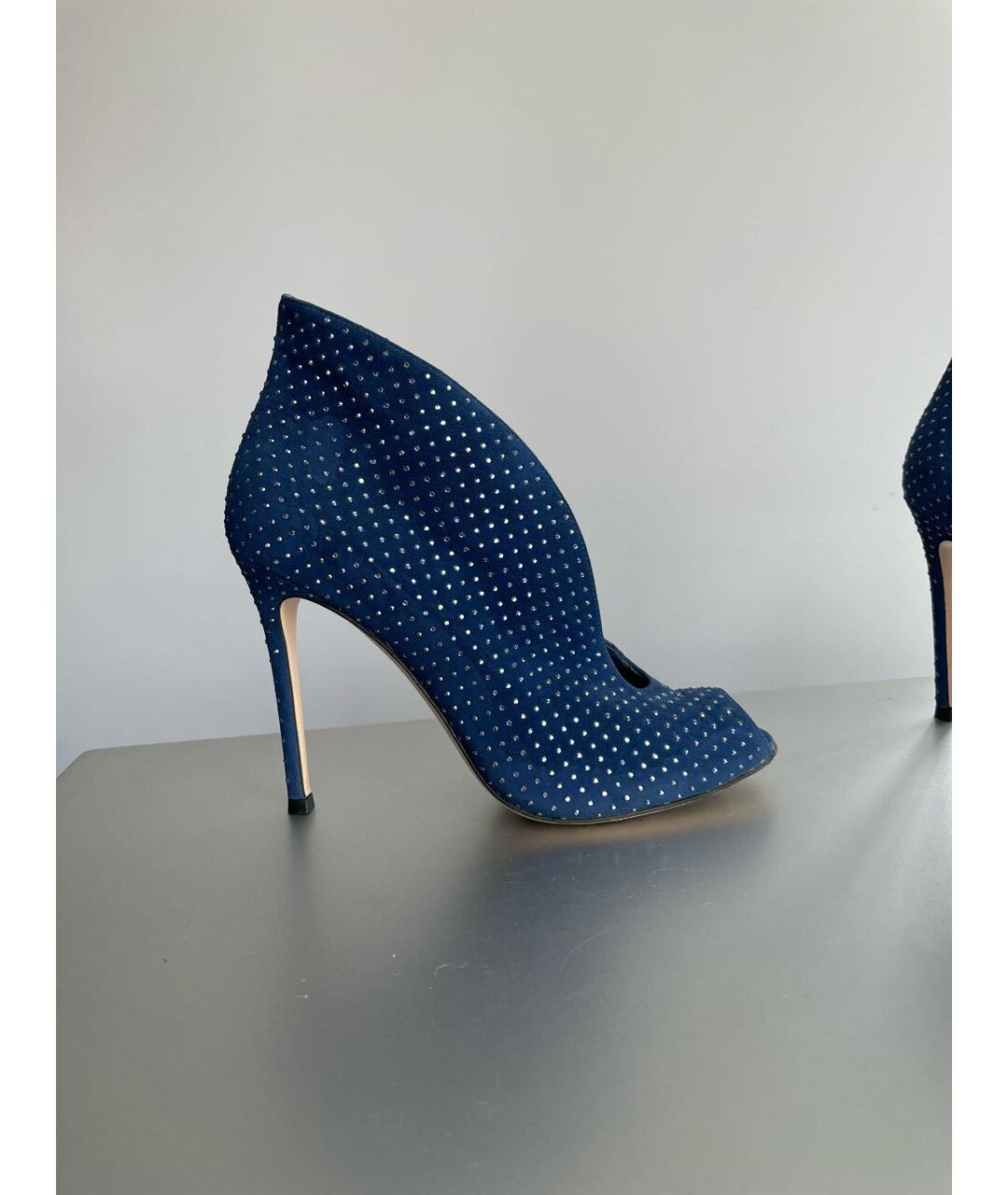 GIANVITO ROSSI Синие замшевые туфли, фото 6