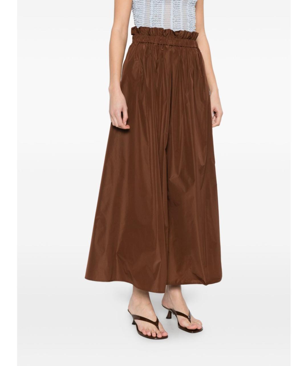 HERNO Коричневая полиэстеровая юбка макси, фото 2