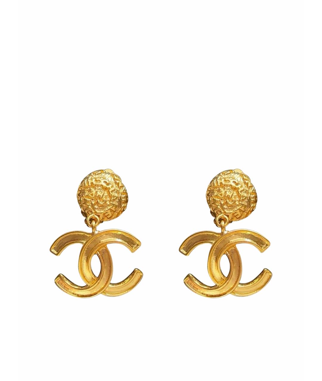 CHANEL Золотые клипсы, фото 1