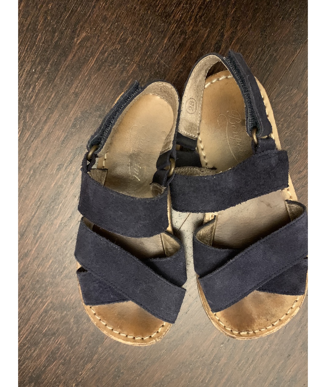 BONPOINT Синие замшевые сандалии и шлепанцы, фото 7