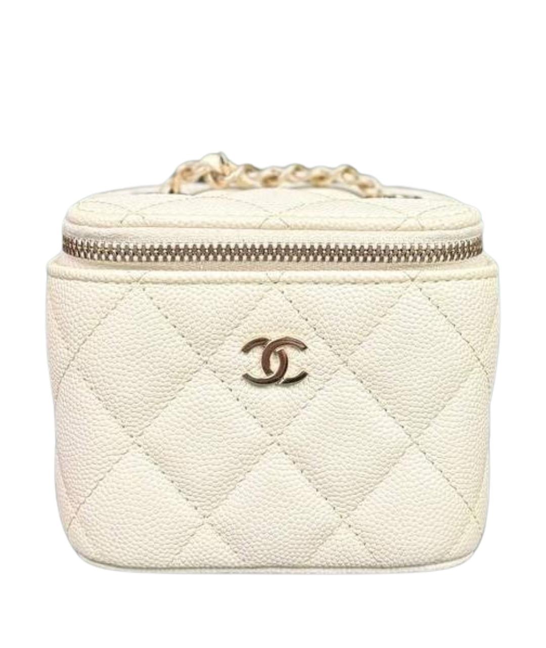 CHANEL Белая кожаная сумка через плечо, фото 1