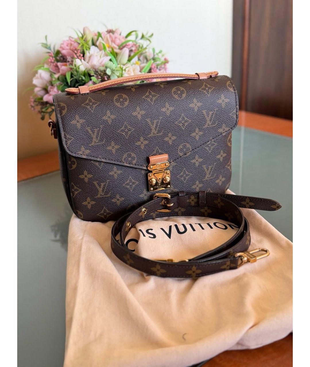 LOUIS VUITTON Коричневая сумка с короткими ручками, фото 9