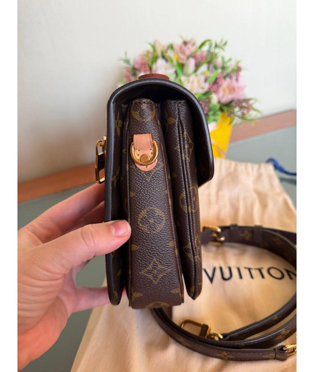 LOUIS VUITTON Коричневая сумка с короткими ручками, фото 2