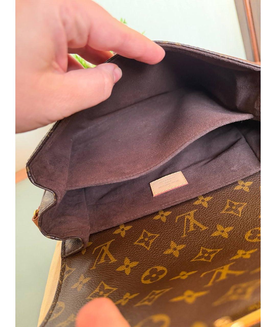 LOUIS VUITTON Коричневая сумка с короткими ручками, фото 4