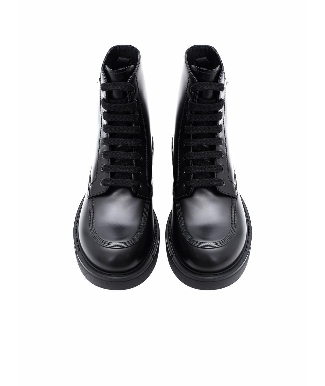 PRADA Черные кожаные высокие ботинки, фото 3