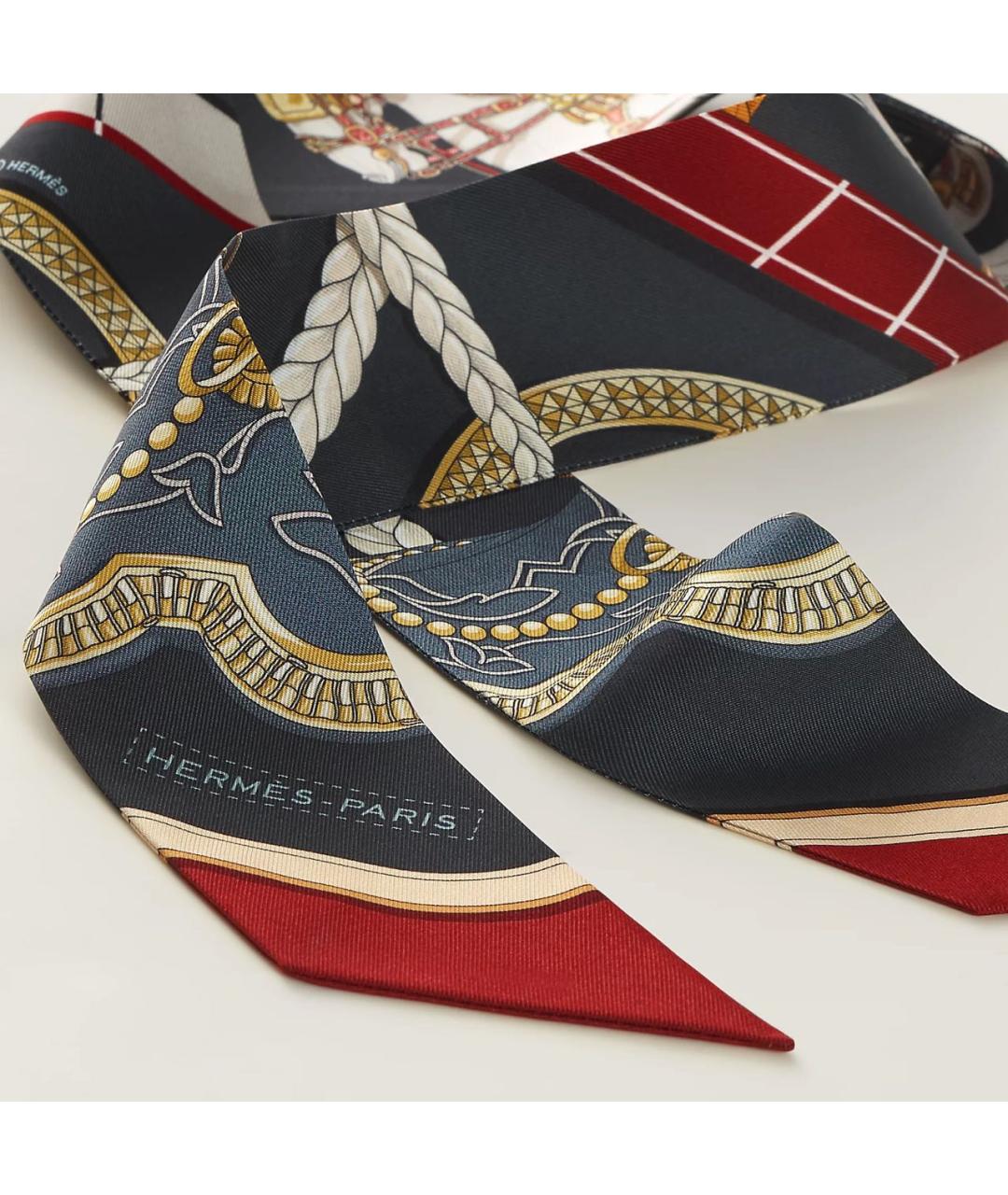 HERMES Мульти шелковый платок, фото 2