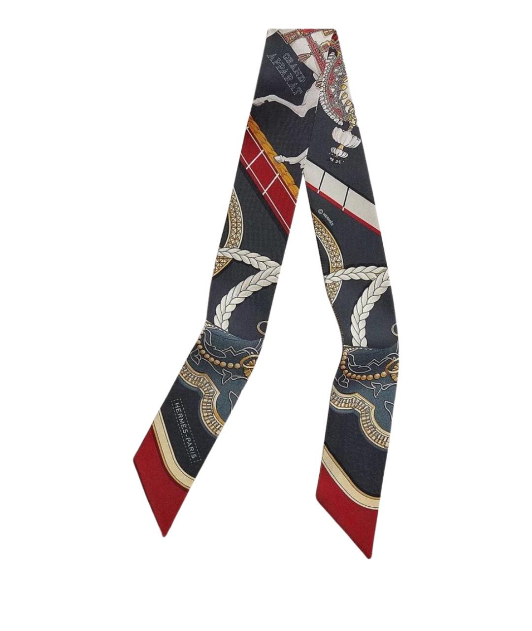 HERMES Мульти шелковый платок, фото 1