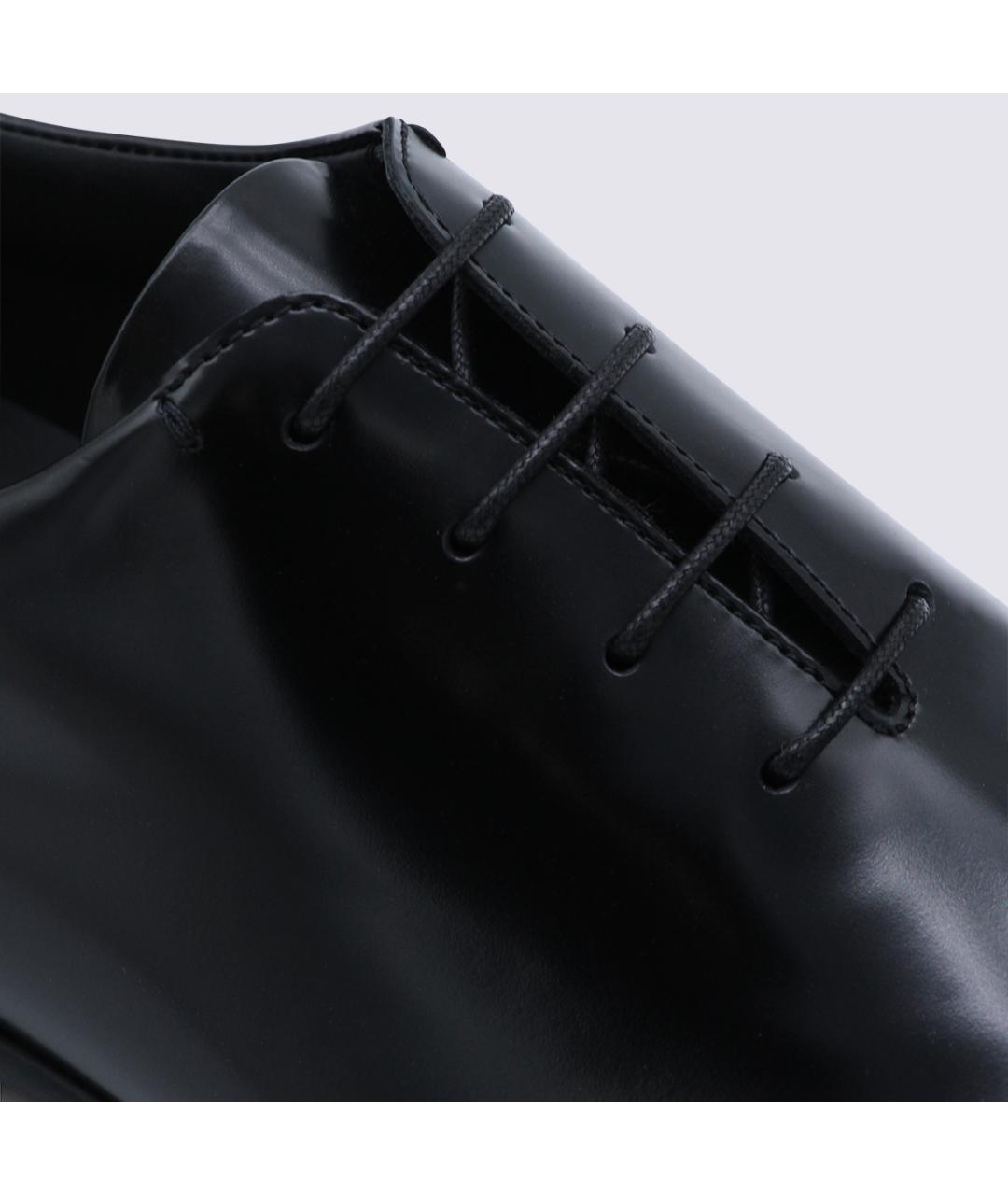 JIL SANDER Черные кожаные туфли, фото 4