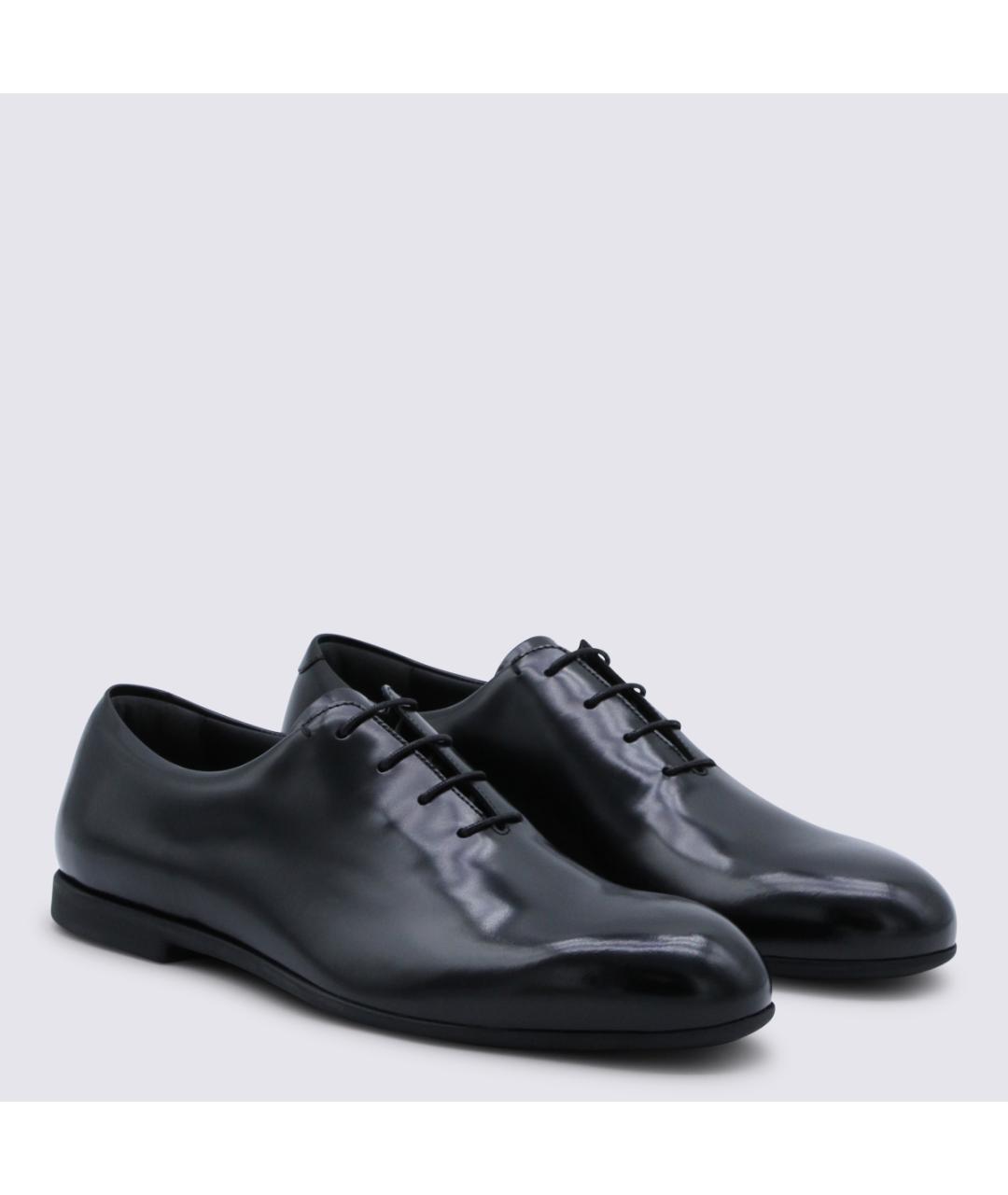 JIL SANDER Черные кожаные туфли, фото 2