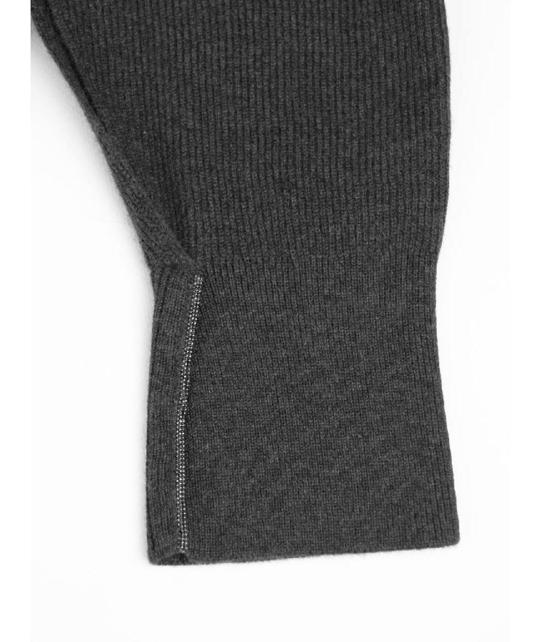 BRUNELLO CUCINELLI Серый кашемировый джемпер / свитер, фото 8