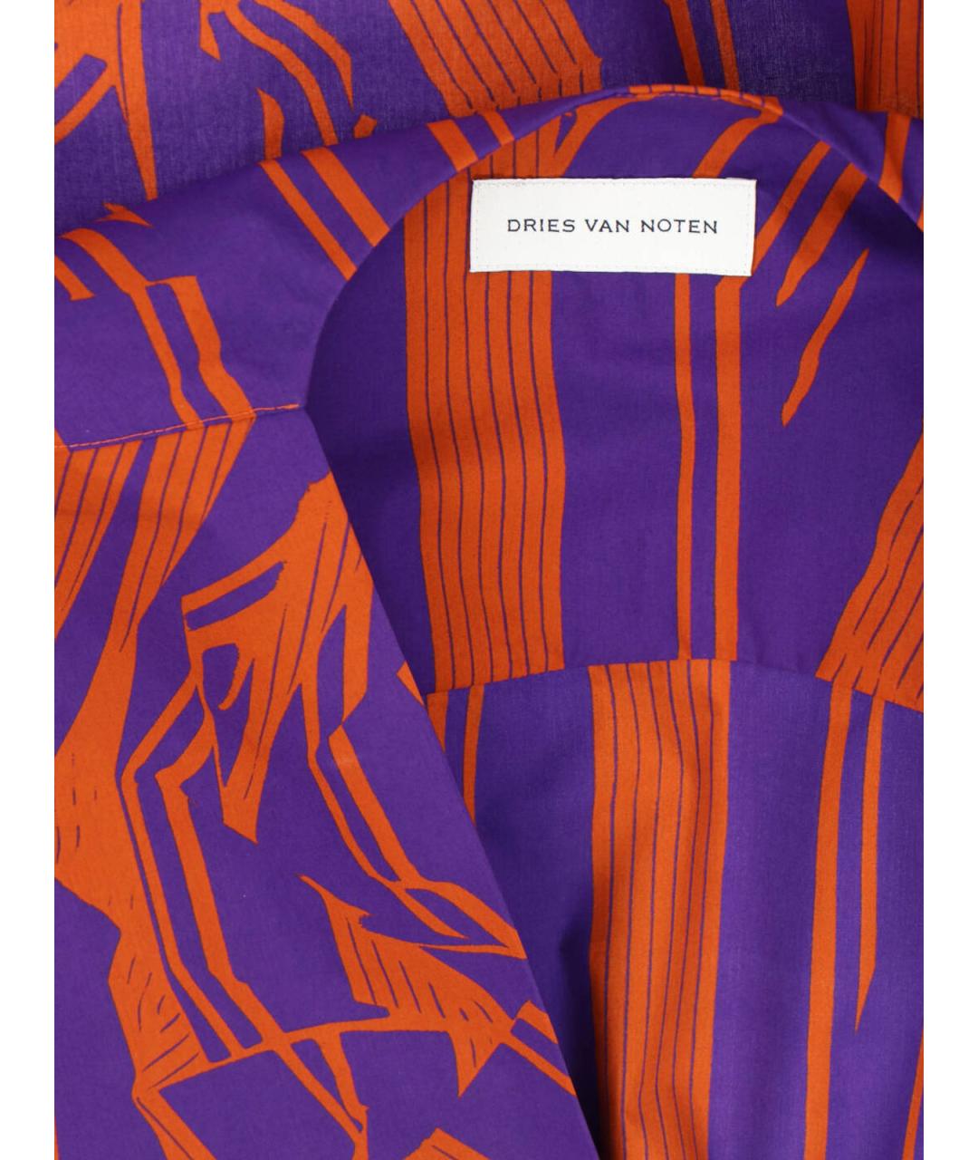 DRIES VAN NOTEN Оранжевая хлопковая рубашка, фото 4