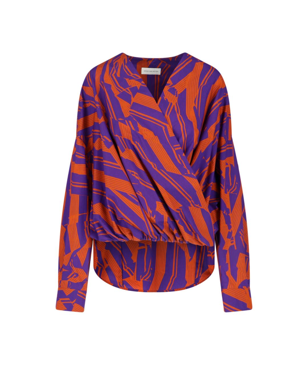 DRIES VAN NOTEN Оранжевая хлопковая рубашка, фото 1