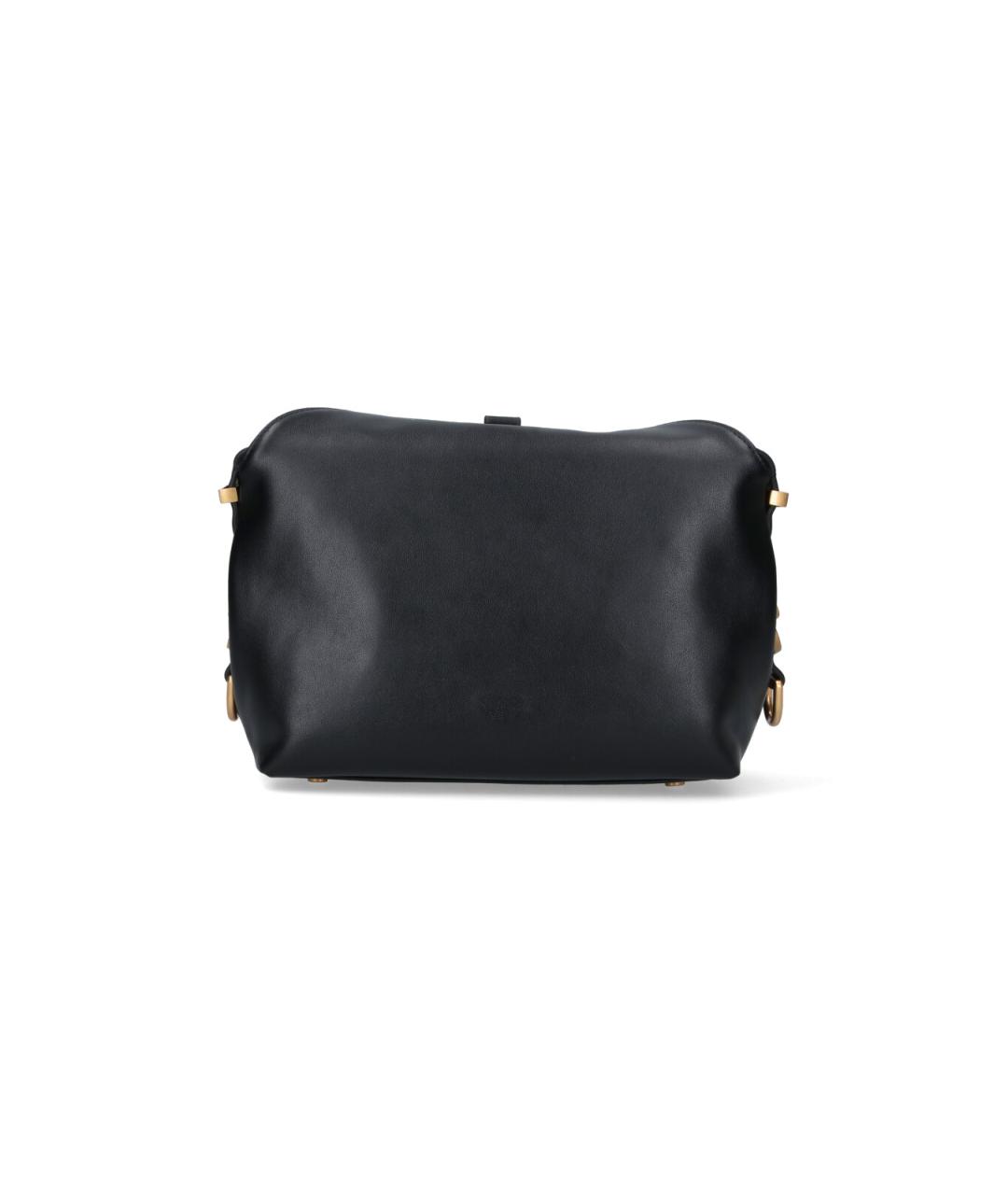 PINKO Черная кожаная сумка через плечо, фото 3