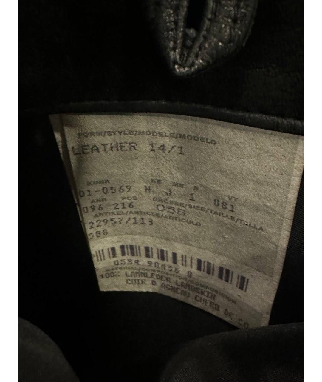 HUGO BOSS Черное кожаное пальто, фото 6