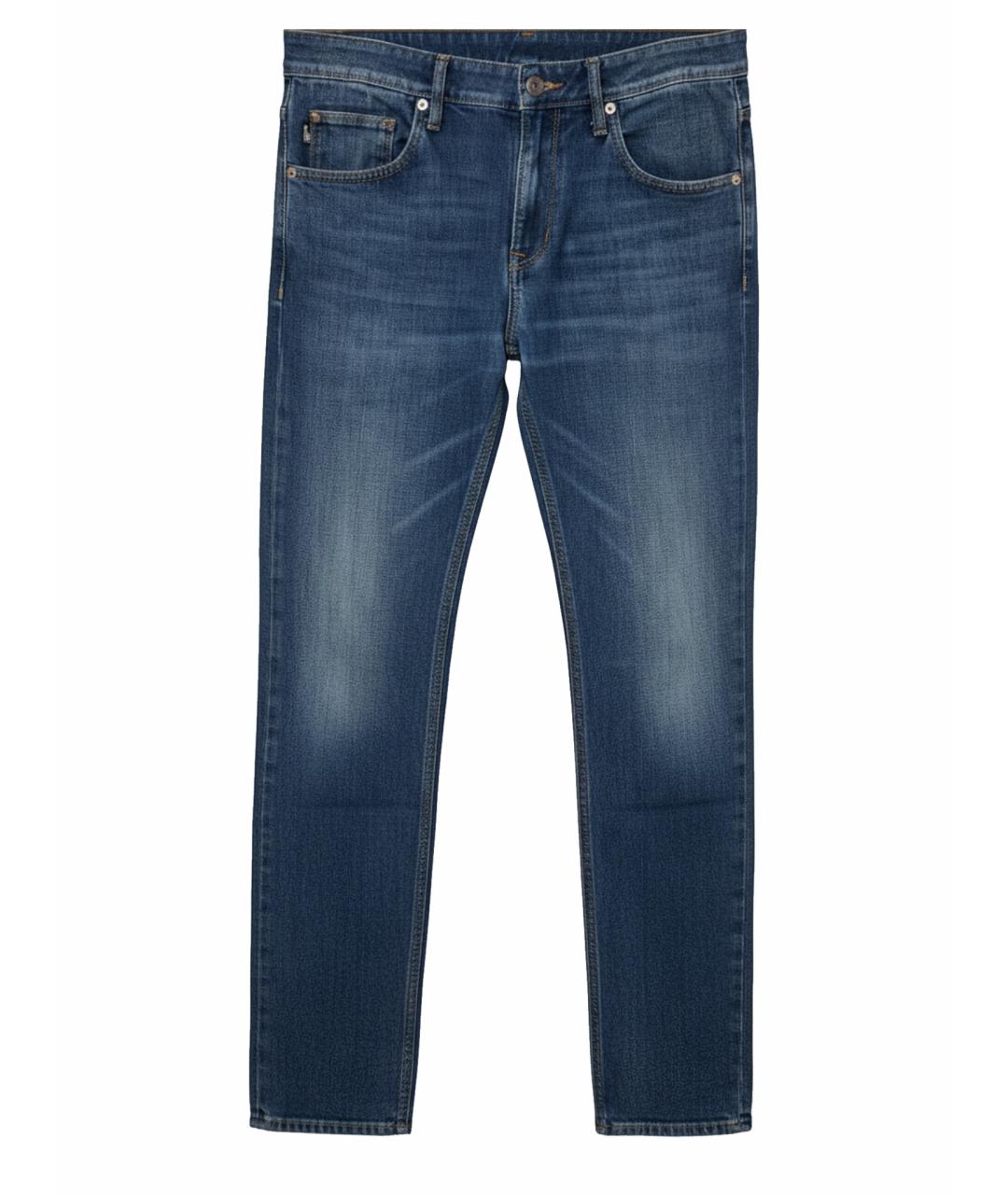 LOVE MOSCHINO Синие хлопковые прямые джинсы, фото 1