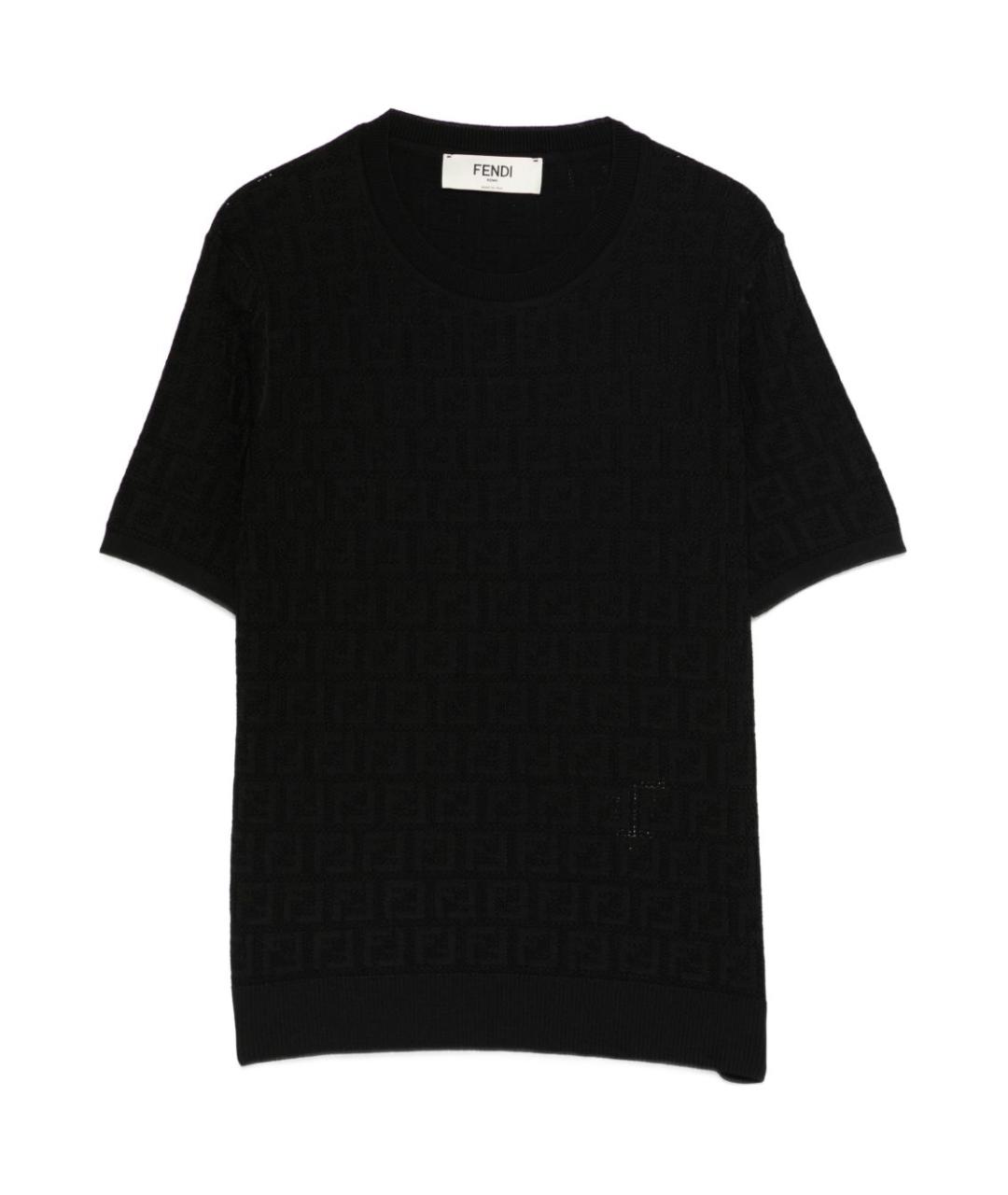 FENDI Черный хлопковый джемпер / свитер, фото 1