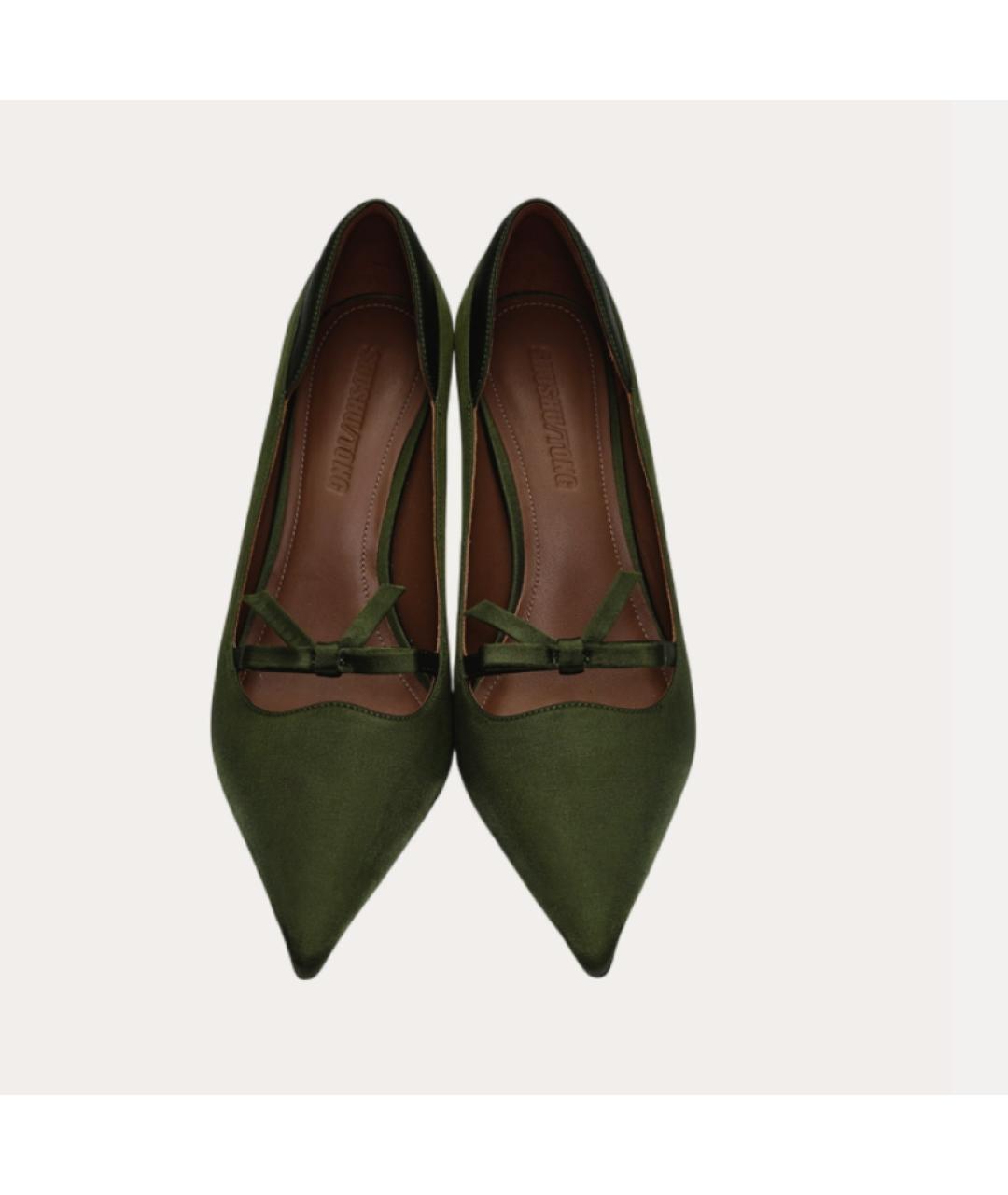 SHUSHU/TONG Хаки кожаные туфли, фото 3