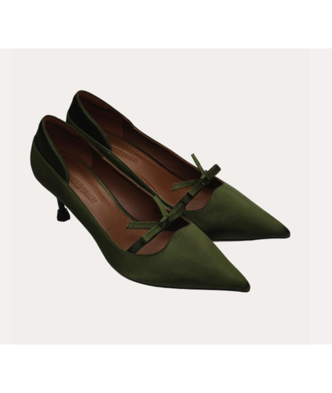 SHUSHU/TONG Хаки кожаные туфли, фото 2