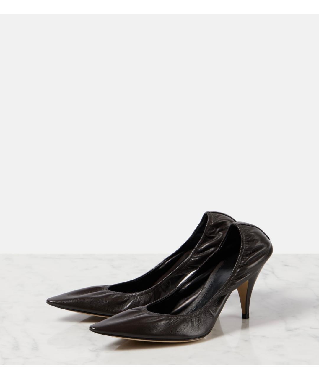 THE ROW Коричневые кожаные туфли, фото 3