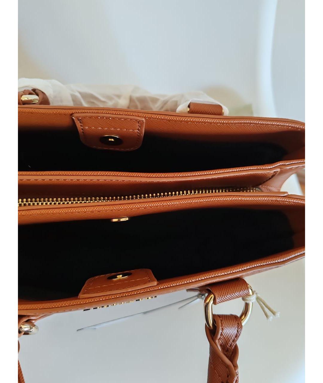 TRUSSARDI Коричневая кожаная сумка тоут, фото 3