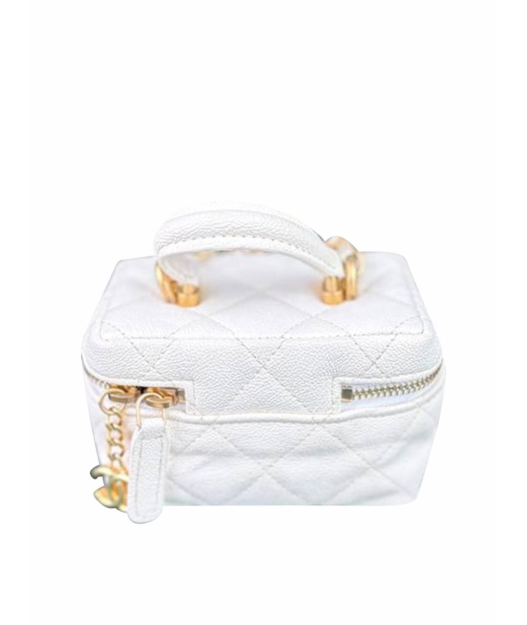 CHANEL Белая кожаная сумка через плечо, фото 1