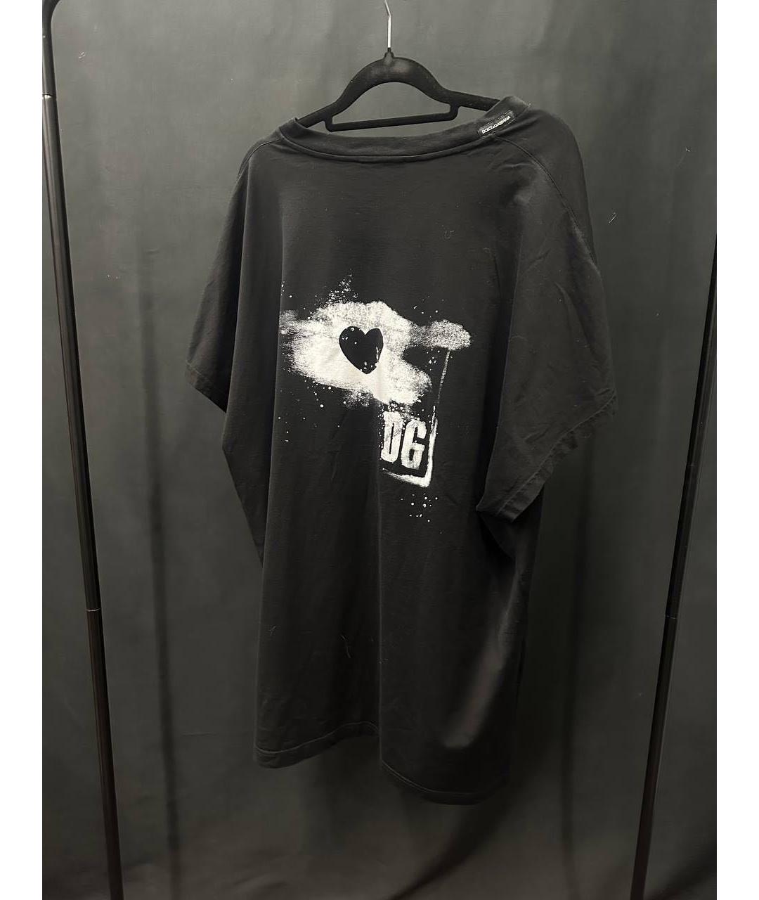 DOLCE&GABBANA Черная хлопковая майка, фото 2