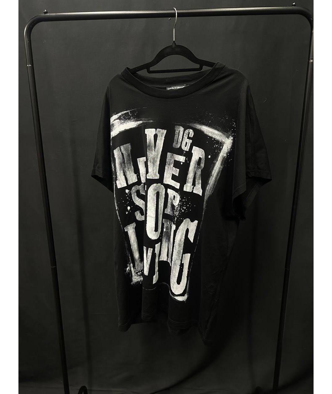 DOLCE&GABBANA Черная хлопковая майка, фото 5