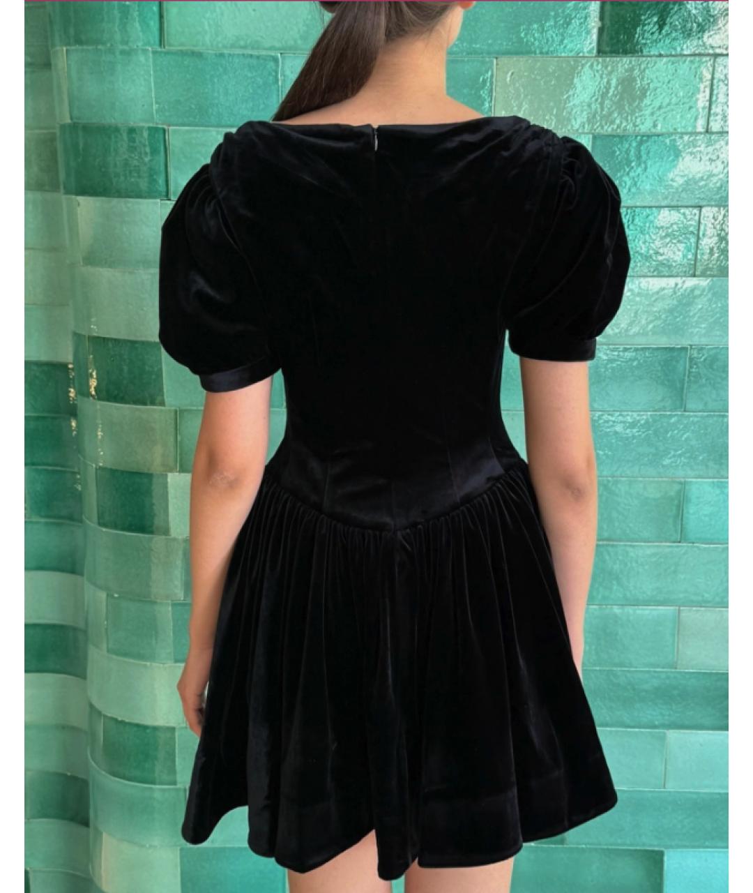 SHUSHU/TONG Черное бархатное платье, фото 3