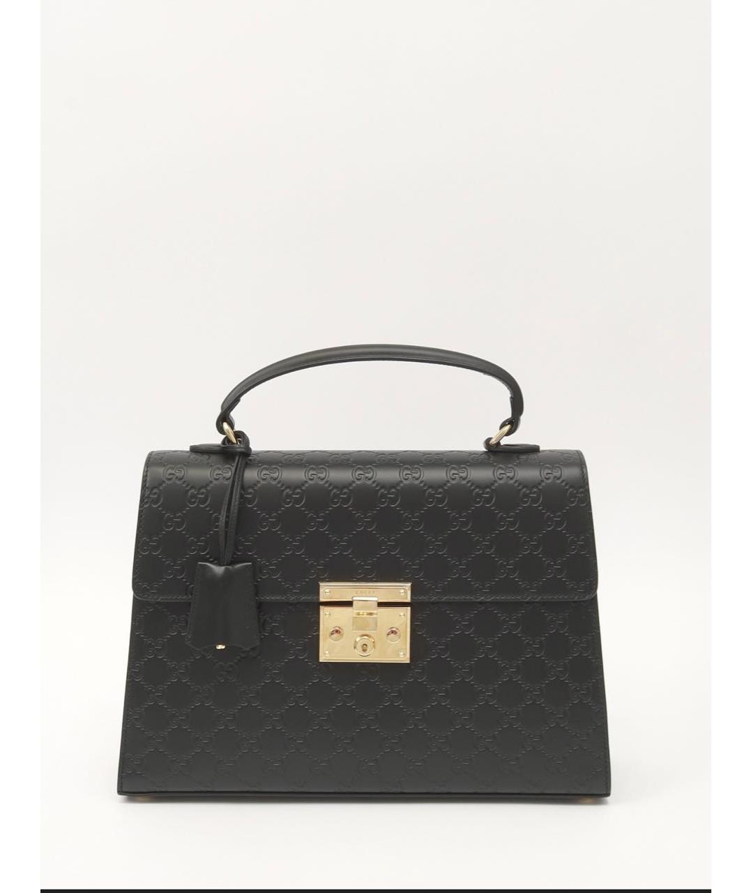 GUCCI Черная кожаная сумка с короткими ручками, фото 9