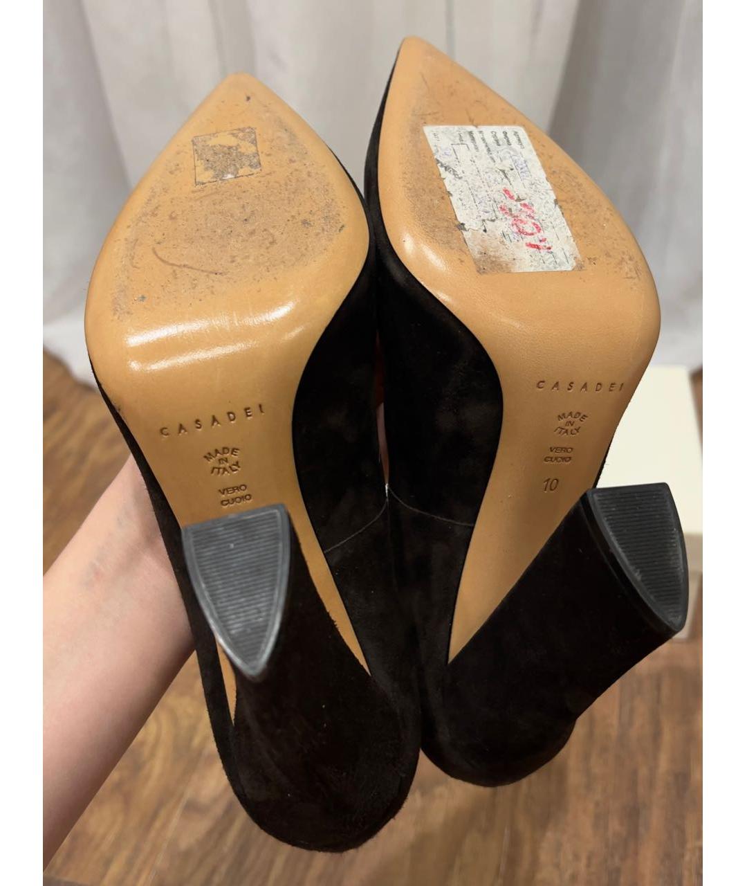 CASADEI Коричневые замшевые туфли, фото 7