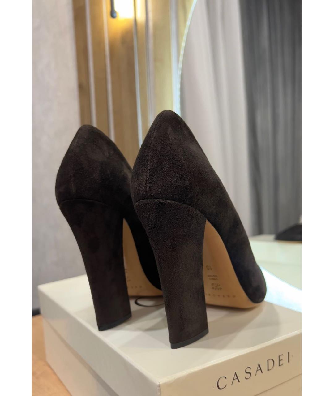 CASADEI Коричневые замшевые туфли, фото 3