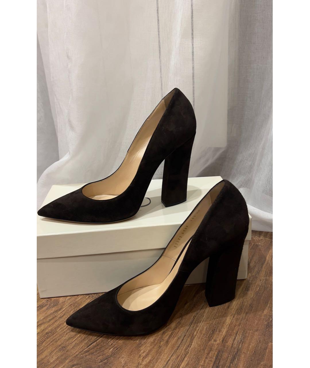 CASADEI Коричневые замшевые туфли, фото 6