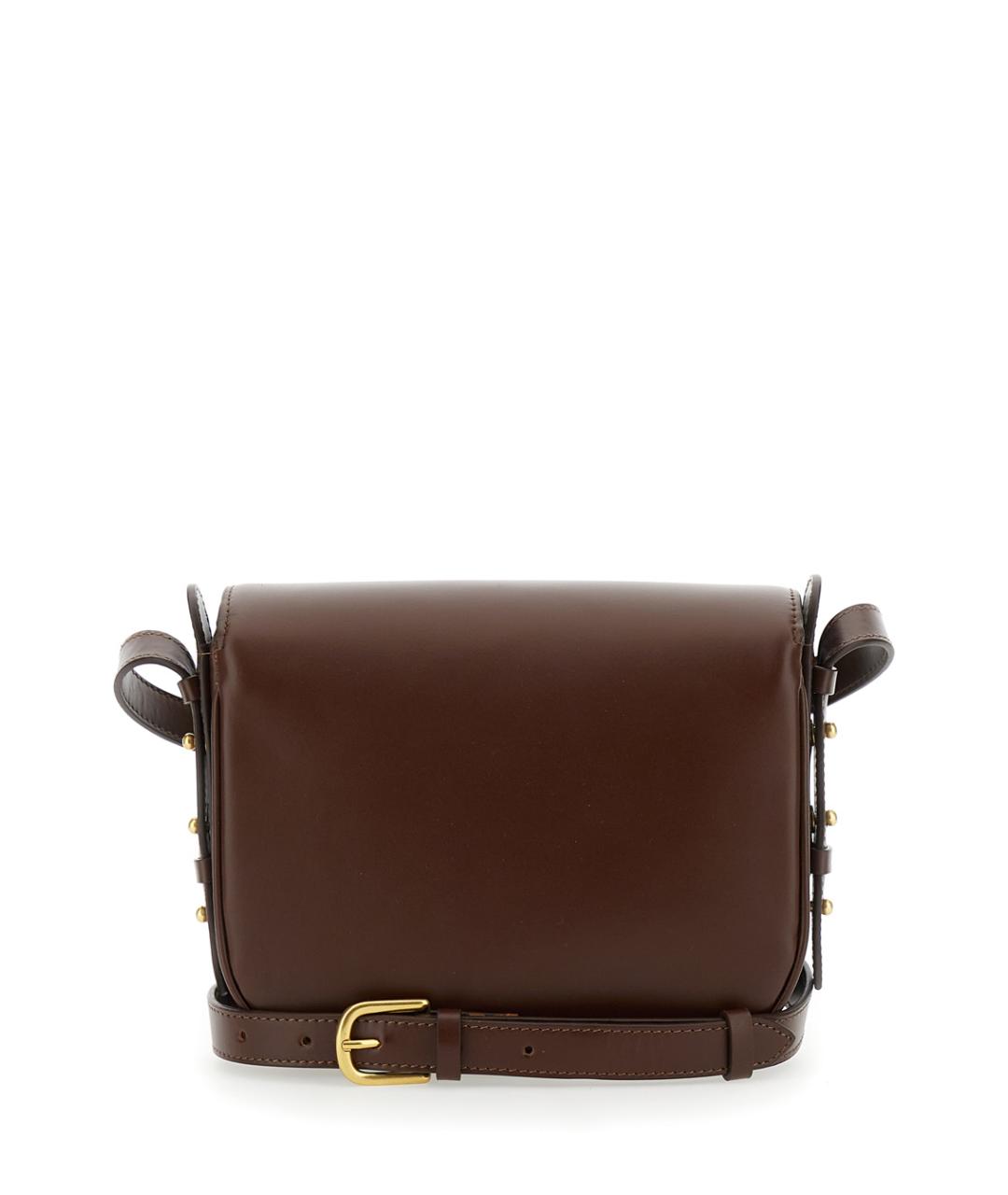 SOEUR Коричневая кожаная сумка через плечо, фото 2