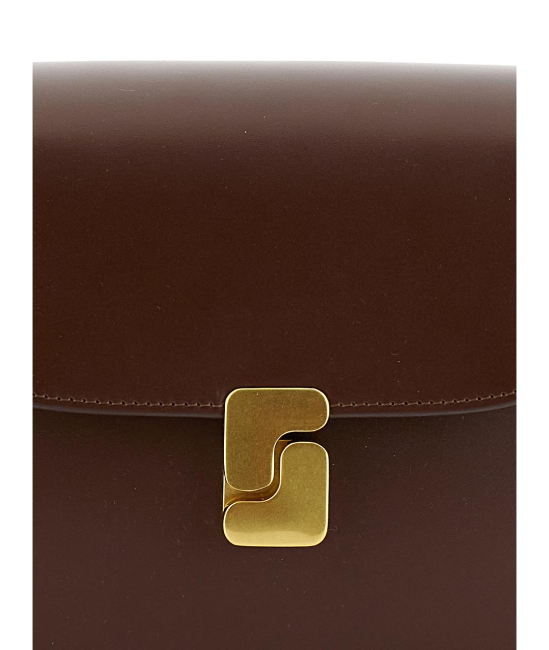 SOEUR Коричневая кожаная сумка через плечо, фото 3