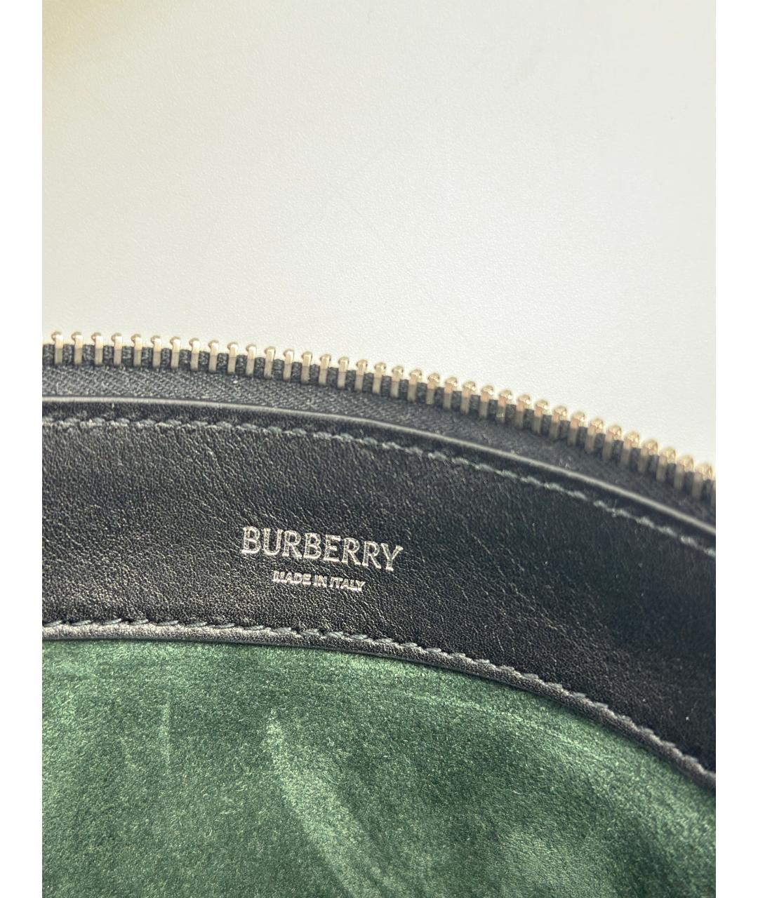BURBERRY Черная кожаная сумка через плечо, фото 4