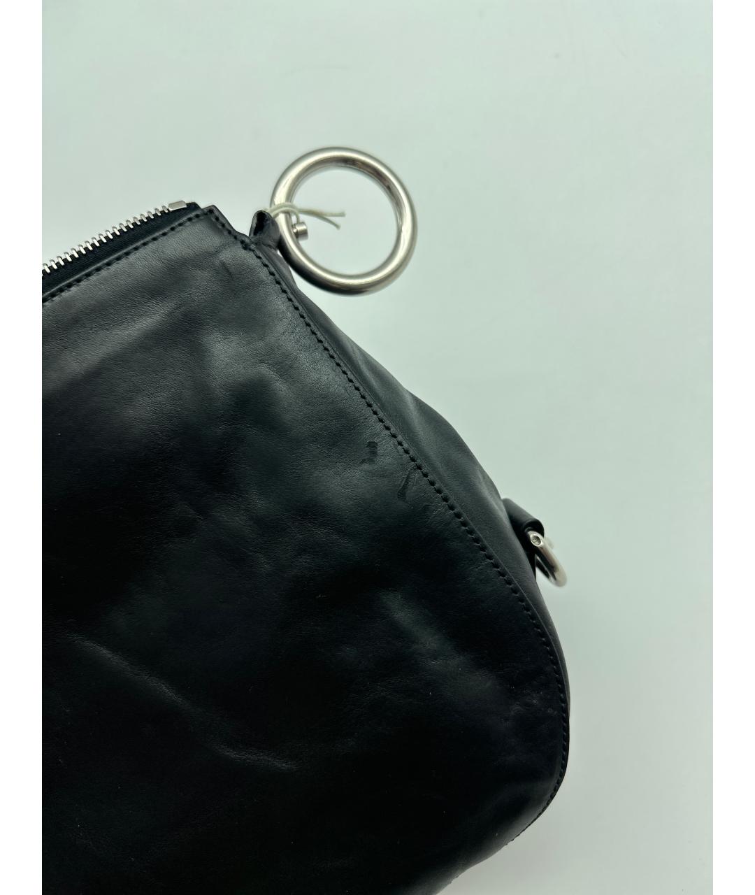 BURBERRY Черная кожаная сумка через плечо, фото 7
