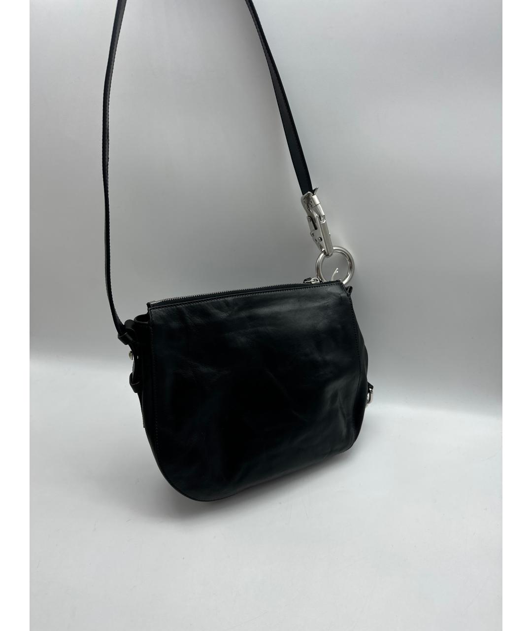 BURBERRY Черная кожаная сумка через плечо, фото 3