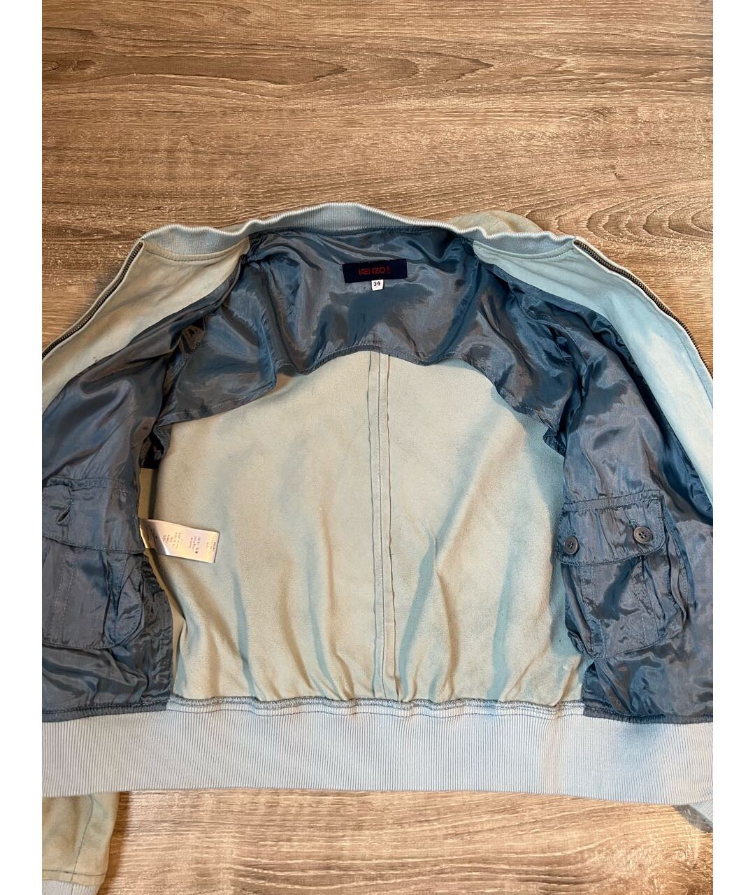KENZO Голубая замшевая куртка, фото 5