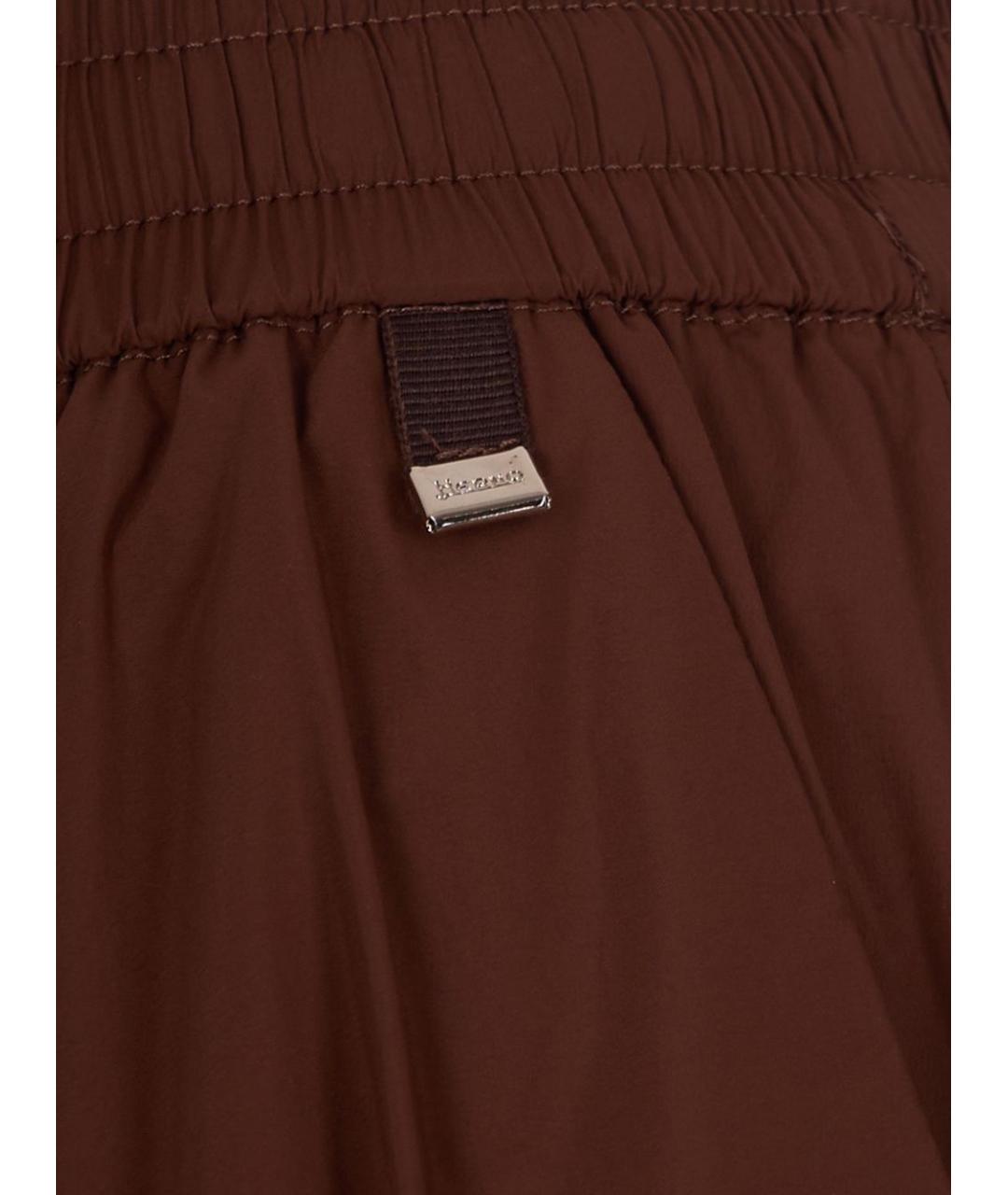 HERNO Коричневая полиамидовая юбка миди, фото 3