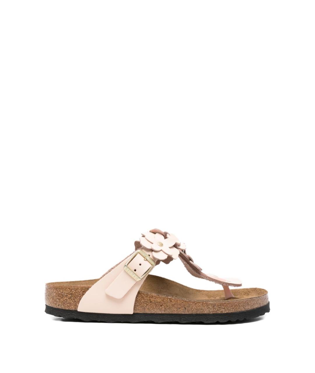 BIRKENSTOCK Розовые кожаные шлепанцы, фото 1