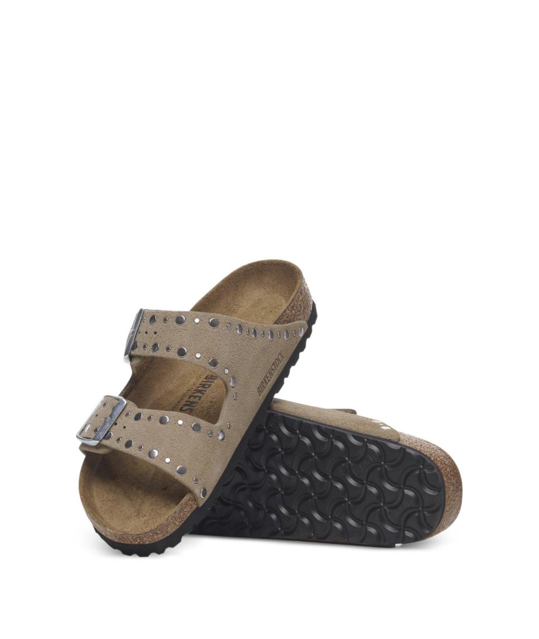 BIRKENSTOCK Бежевые замшевые сандалии, фото 3