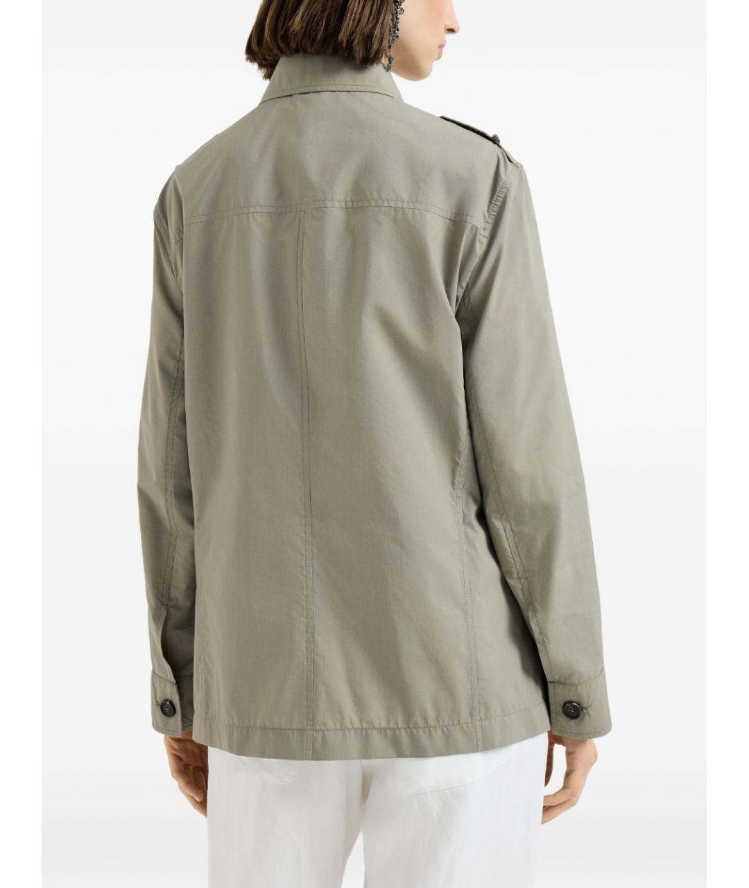 BRUNELLO CUCINELLI Хаки хлопковая куртка, фото 4