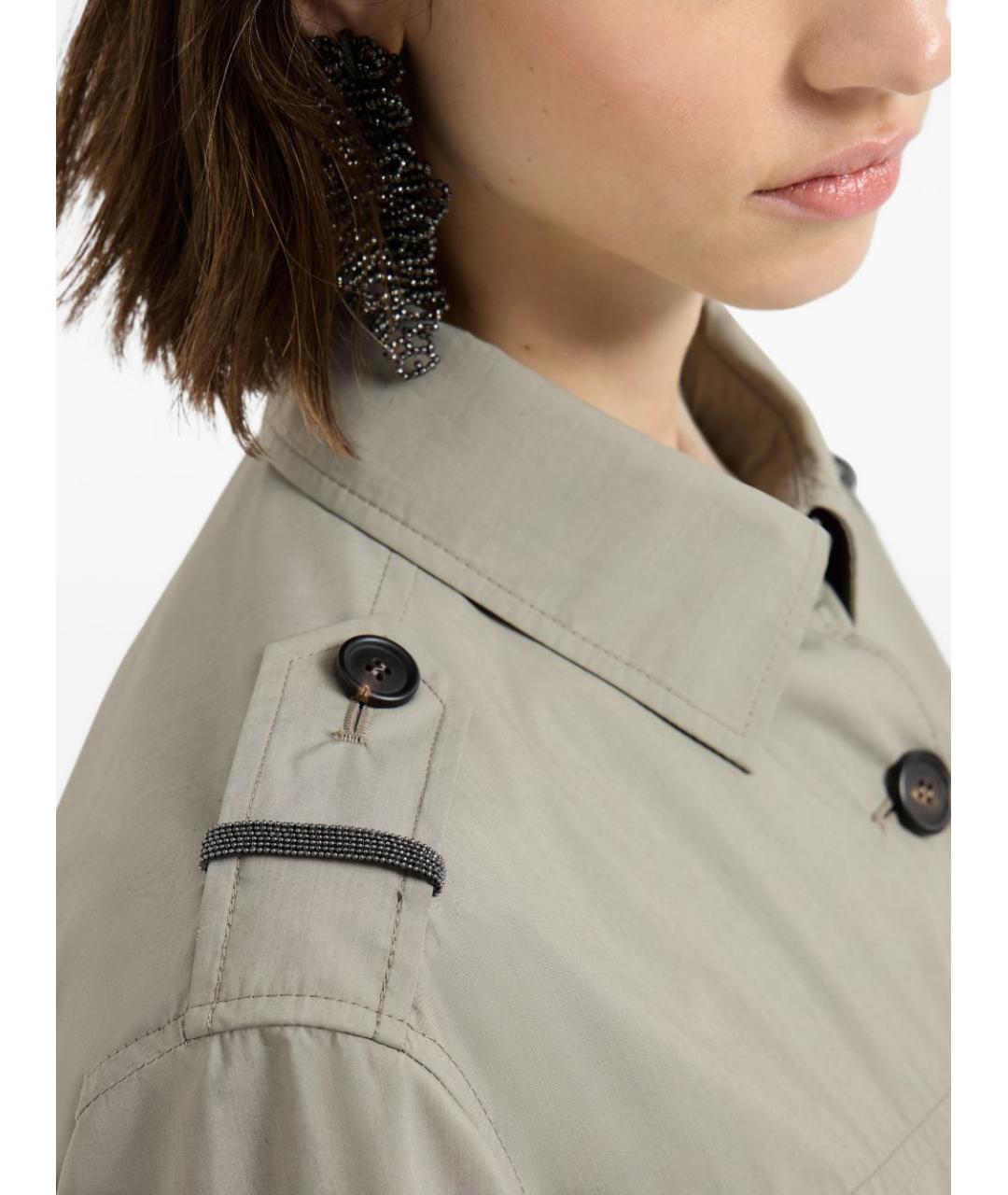 BRUNELLO CUCINELLI Хаки хлопковая куртка, фото 5