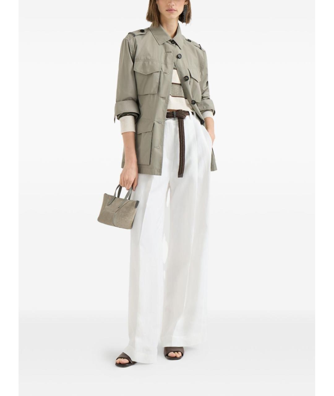 BRUNELLO CUCINELLI Хаки хлопковая куртка, фото 6