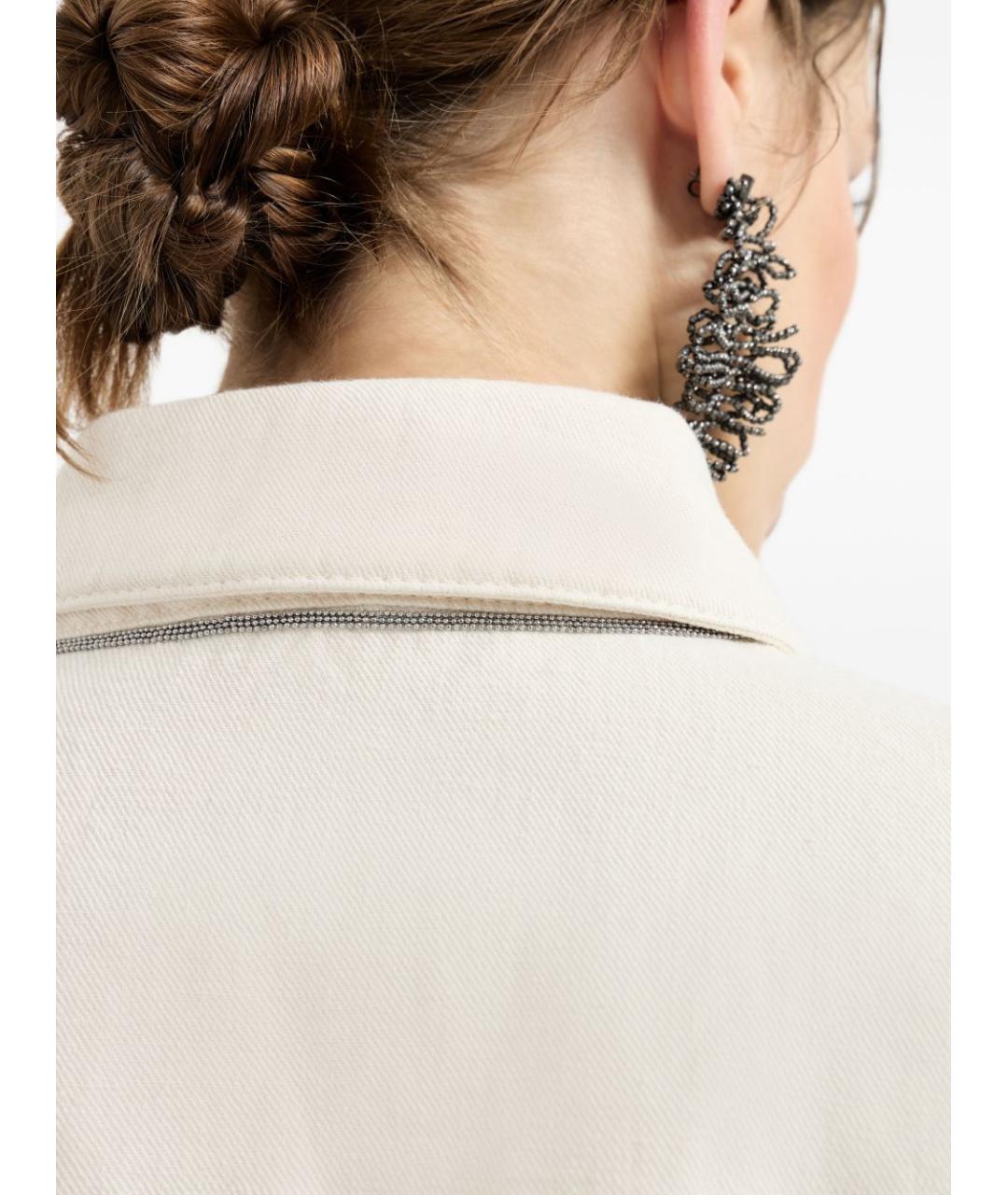 BRUNELLO CUCINELLI Бежевая хлопковая куртка, фото 3