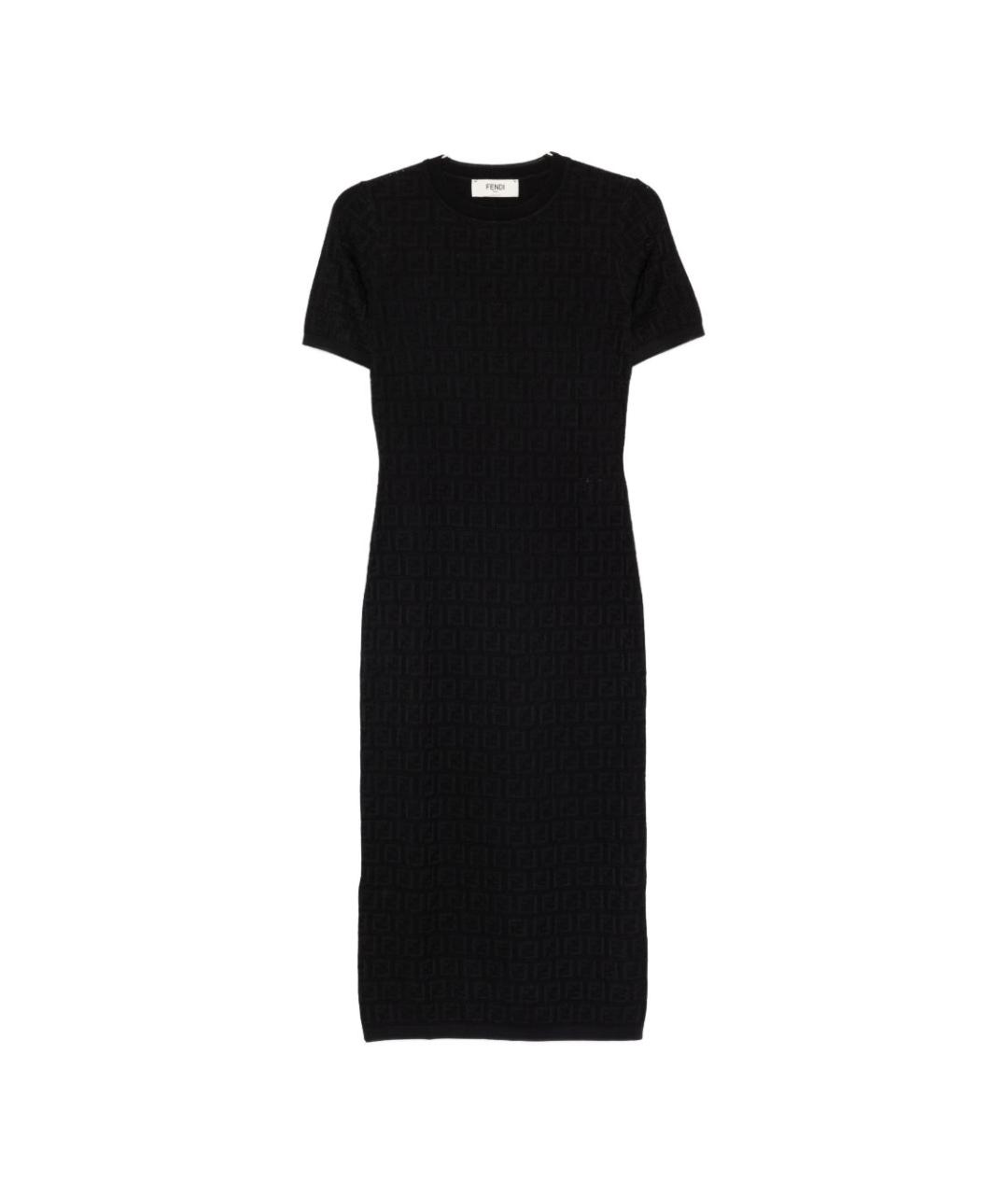 FENDI Черное хлопковое повседневное платье, фото 1