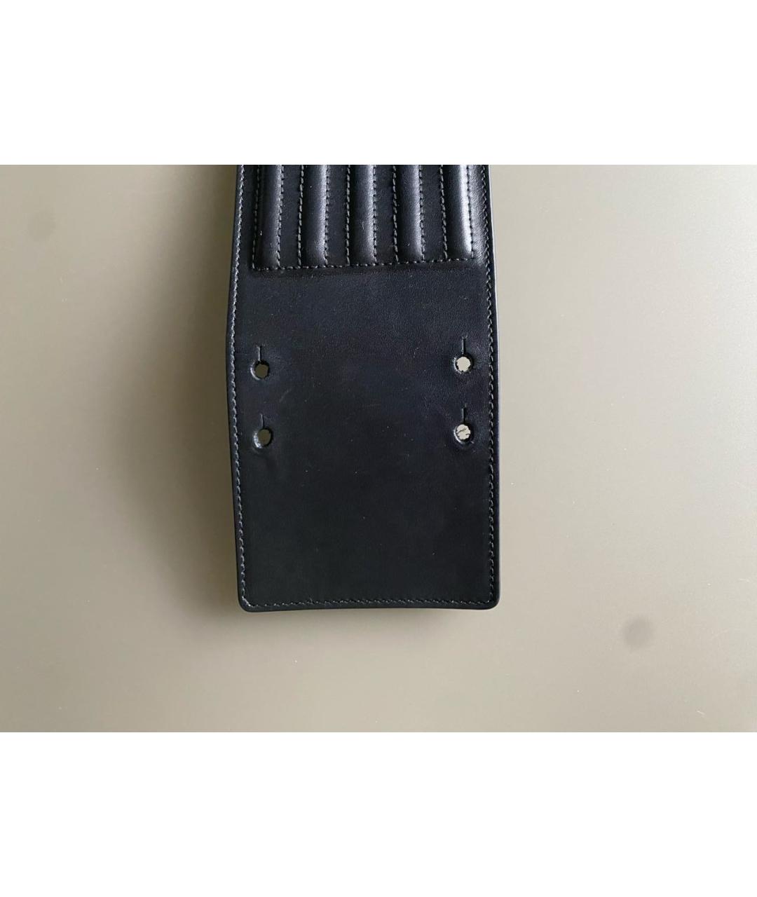 SAINT LAURENT Черный кожаный ремень, фото 6