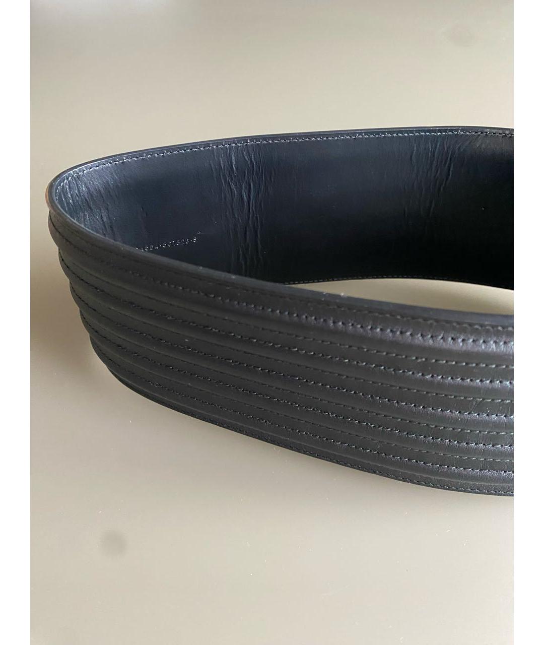 SAINT LAURENT Черный кожаный ремень, фото 8
