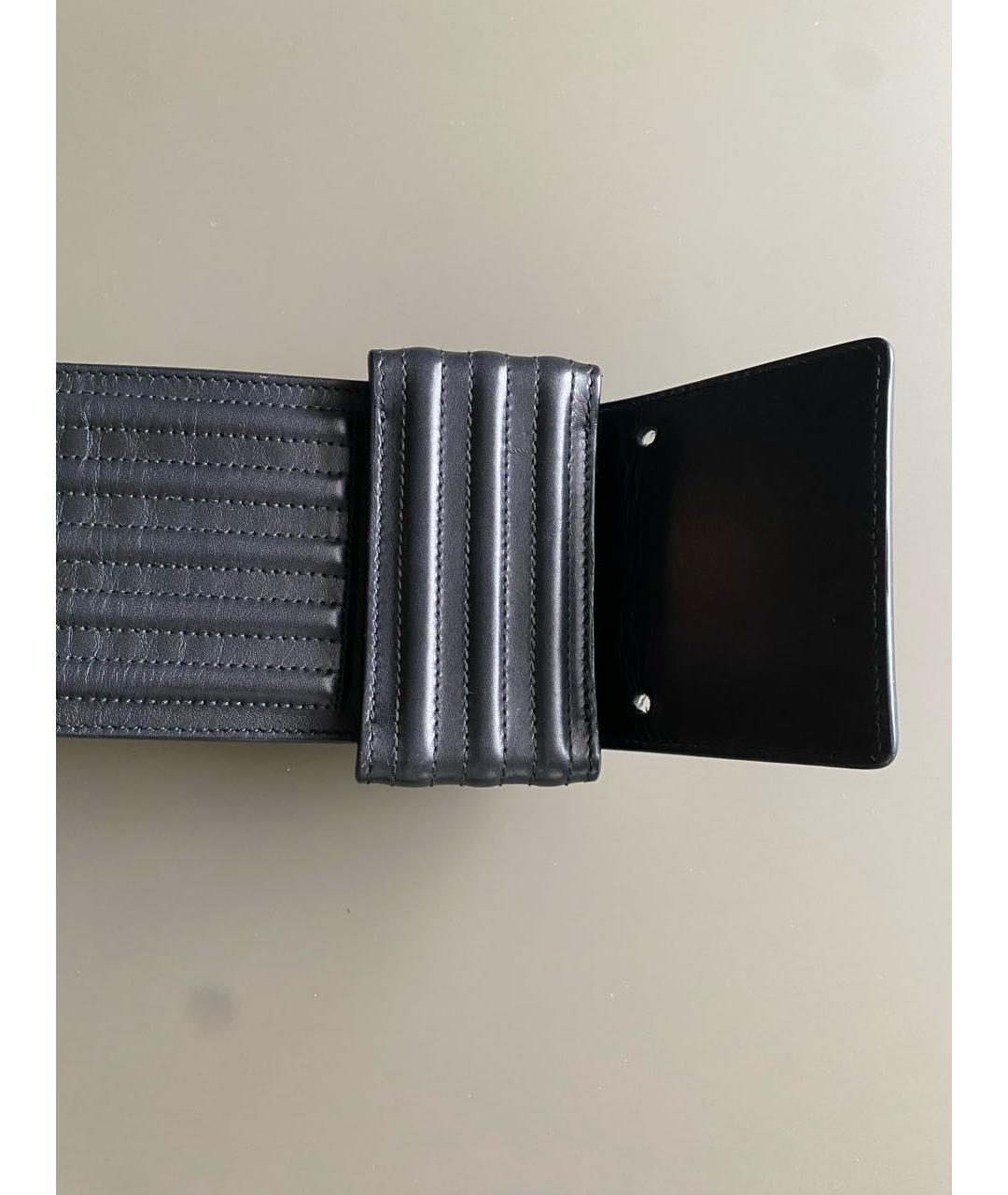 SAINT LAURENT Черный кожаный ремень, фото 7