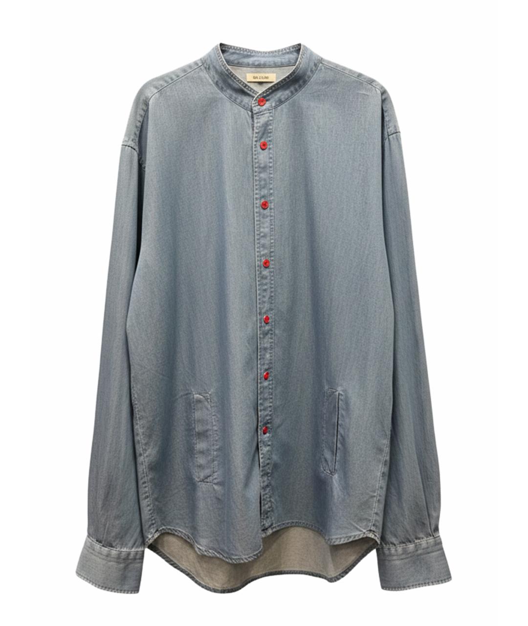 KITON Голубая хлопковая кэжуал рубашка, фото 1